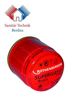 Rothenberger Gaskartusche C200 Supergas - Roflame PIEZO 4 Kartusche 330 ml NEU