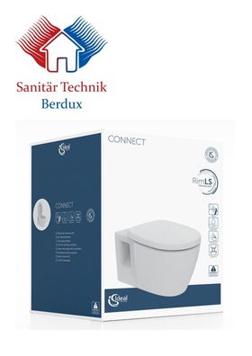 Connect Wand WC Paket Set spülrandlos + WC Deckel Sitz Absenkautomatik weiß NEU