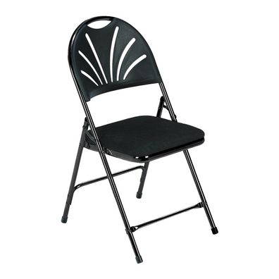 Klappstuhl De Luxe - mit Sitzpolster, gewölbter Rückenlehne, klappbar