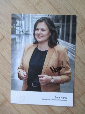 MdB Die Grünen Politikerin Sara Nanni - handsigniertes Autogramm!!!