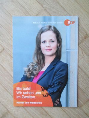 ZDF Fernsehmoderatorin Harriet von Waldenfels - handsigniertes Autogramm!!!