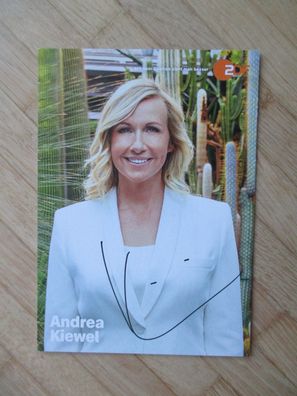 ZDF Fernsehmoderatorin Andrea Kiewel - handsigniertes Autogramm!!