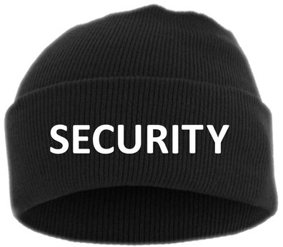 Security Umschlagmütze - Bestickt - Mütze mit breitem Umschlag - Größe: ...