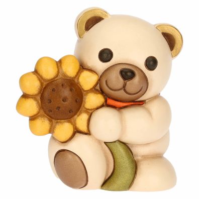 THUN 'Teddy mit Sonnenblume aus Keramik Primavera da vivere, mittel'