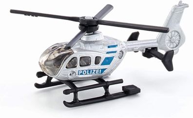 Siku 0807, Polizei-Hubschrauber, Metall/ Kunststoff, Silber, Drehbare Rotoren
