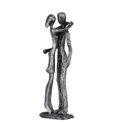 Eisen Design Skulptur "Couple" antik silber H.18cm, von Gilde