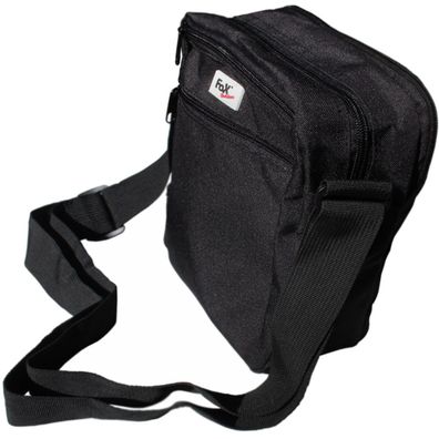Fox Outdoor Schultertasche klein, Travel Bag schwarz 22 x 18 x 8 cm