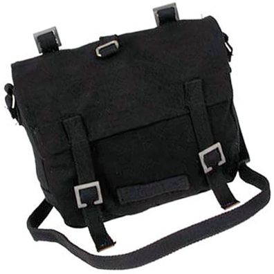 MFH BW Kampftasche klein, Schultertasche schwarz Baumwolle 24 x 20 x 8 cm