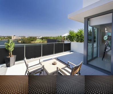 Rattan Balkon und Terrassen-Sichtschutz Balkonverkleidung 90 cm 100 cm Meterware