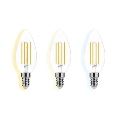 4w LED Candle Filament Leuchtmittel klarglas E14 Sockel C35|470 Lumen|Warmweiß, ...