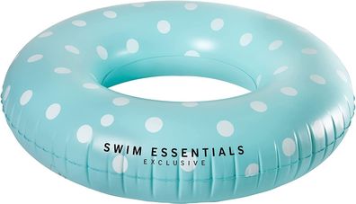 Swim Essentials Schwimmring 90 cm Blau mit Weiß Punkte