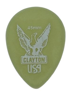 Clayton Ultem Gold - Small Tear Drop - 0,45 mm (1, 6 oder 12 Stück) - Plektren