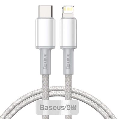 Baseus USB Type C Kabel - iPhone Fast Charging Power Delivery 20 W 1 m weiß