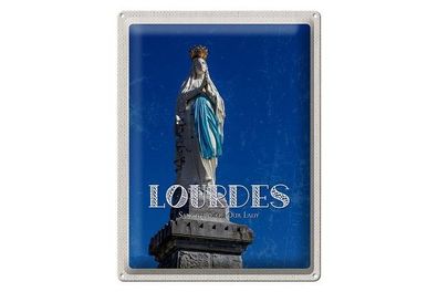 Blechschild 40 x 30 cm Urlaub Reise Frankreich Lourdes France