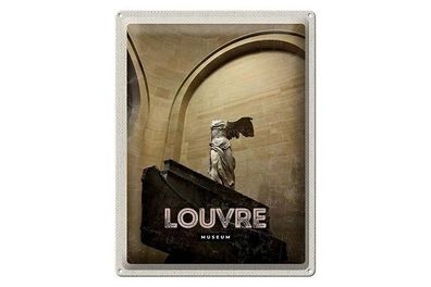 Blechschild 40 x 30 cm Urlaub Reise Frankreich Louvre Museum France