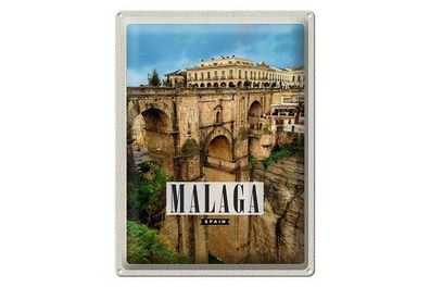 Blechschild 40 x 30 cm Urlaub Reise Spanien Malaga Spain