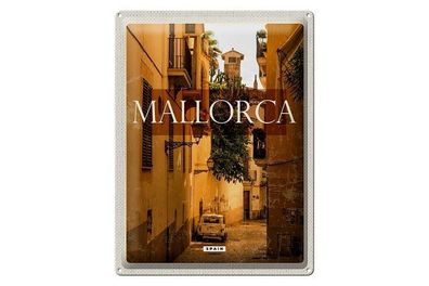 Blechschild 40 x 30 cm Urlaub Reise Spanien Spain Mallorca Altstadt Gasse