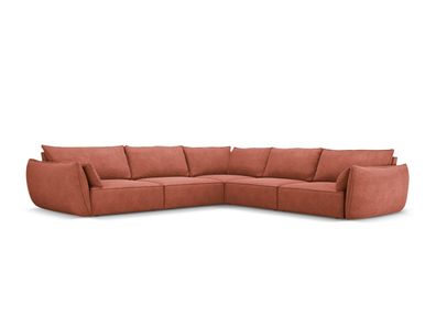 Micadoni 7-Sitzer Symmetrisches Ecksofa Kaelle | Bezug Terracotta ...