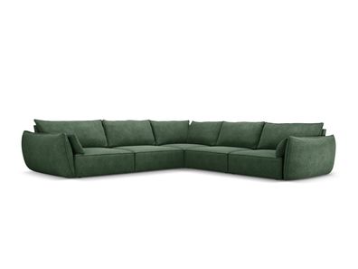 Micadoni 7-Sitzer Symmetrisches Ecksofa Kaelle | Bezug Bottle Gree...