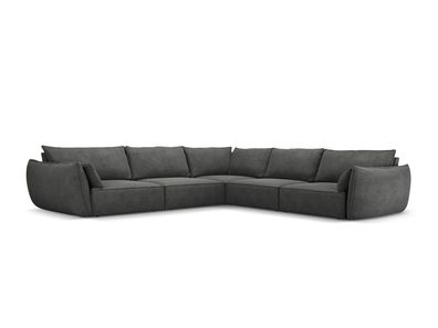 Micadoni 7-Sitzer Symmetrisches Ecksofa Kaelle | Bezug Dark Grey |...