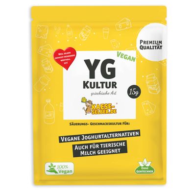 YG Vegan Jogurdkultur griechische Art Joghurt selber machen Joghurtkultur