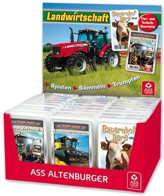 30x ASS 22571160 Spielkarten Quartett -Landwirtschaft- sortiert