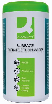 Q-Connect® KF19044 Reinigungstücher Desinfizierend - 100 Stück