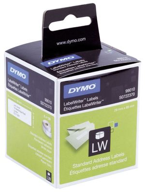 Dymo S0722370 Dymo Adress-Etiketten 28 x 89 mm weiß 2x 130 St. 99010