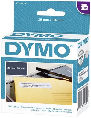 Dymo S0722520 Dymo Rücksendeadress-Etiketten 25 x 54 mm weiß 500 St. 11352