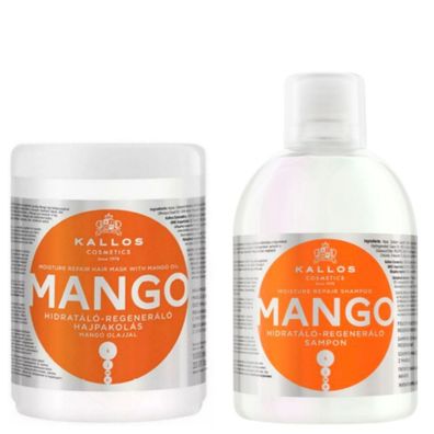 Kallos Cosmetics/ Repair&Hydrating Shampoo + Maske "Mango" 2000ml/ Haarpflege Set