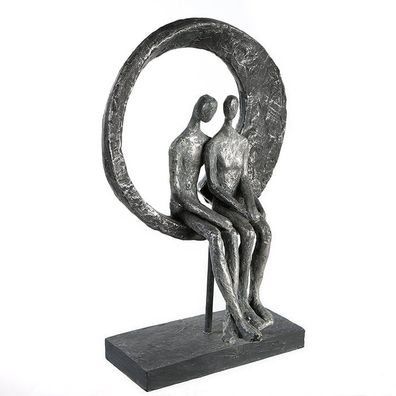 Skulptur"Love Place"Poly, antik-silber, H 30cm, von Gilde