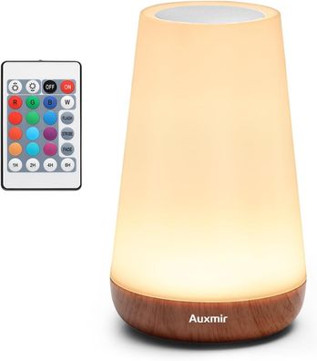 Auxmir LED Nachttischlampe Touch Dimmbar USB Aufladbar mit Fernbedienung 3 Modi
