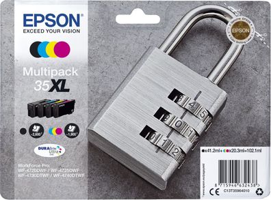 Epson C13T35964010 Epson DURABrite Ultra Multipack (4 Farben) 35 XL T 3596