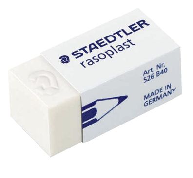 Staedtler 526 B40 Kunststoff-Radierer rasoplast weiß
