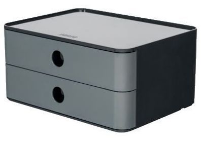 HAN 1120-19 SMART-BOX Allison Schubladenbox - stapelbar, 2 Laden, granit grau
