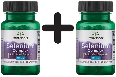 2 x Albion Complexed Selenium, 200mcg - 90 caps