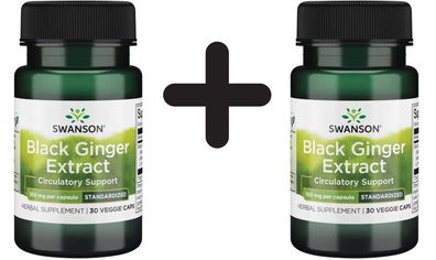 2 x Black Ginger Extract, 100mg - 30 vcaps