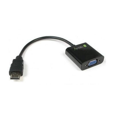 Techly IDATA-HDMI-VGA2 Techly HDMI zu VGA Konverter, Plug and Play, HDCP kompatibel