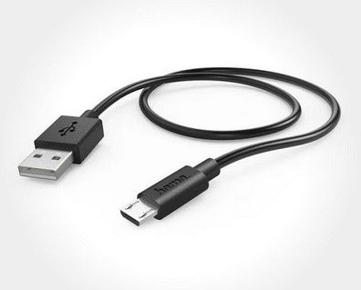 HAMA 0,6m Micro USB Datenkabel Ladekabel schwarz Smartphone Kabel Handy Tablet