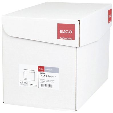 Elco 34799 Briefumschlag Office Box mit Deckel - C4, weiß, haftklebend, mit Fenste...