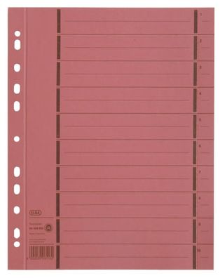 Elba 400004670 Trennblätter mit Perforation - A4 Überbreite, rot, 100 Stück