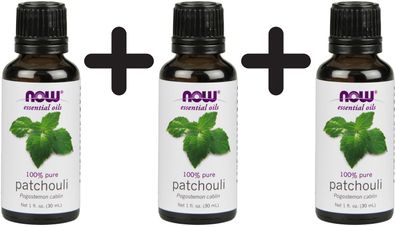 3 x Essential Oil, Patchouli Oil - 30 ml