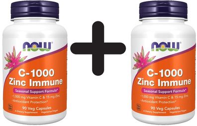 2 x C-1000 Zinc Immune - 90 vcaps