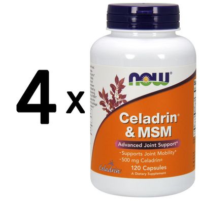 4 x Celadrin & MSM, 500mg - 120 capsules