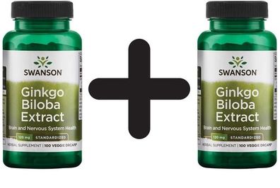 2 x Ginkgo Biloba Extract, 120 mg - 100 vcaps