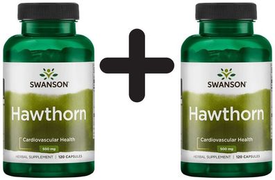 2 x Hawthorn Extract, 250mg - 120 caps