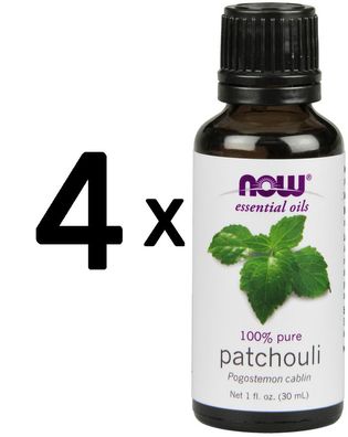 4 x Essential Oil, Patchouli Oil - 30 ml