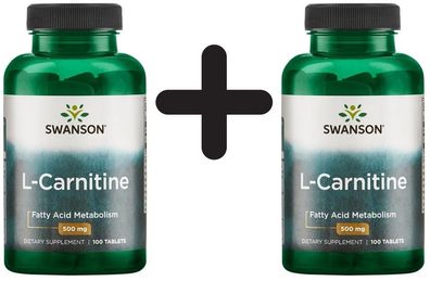 2 x L-Carnitine, 500mg - 100 tabs