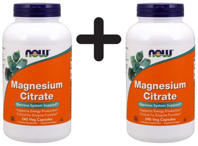 2 x Magnesium Citrate, 400mg - 240 vcaps