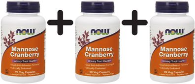3 x Mannose Cranberry - 90 vcaps